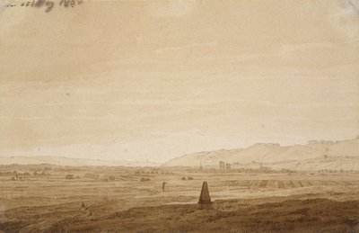 Landscape with an Obelisk by Caspar David Friedrich